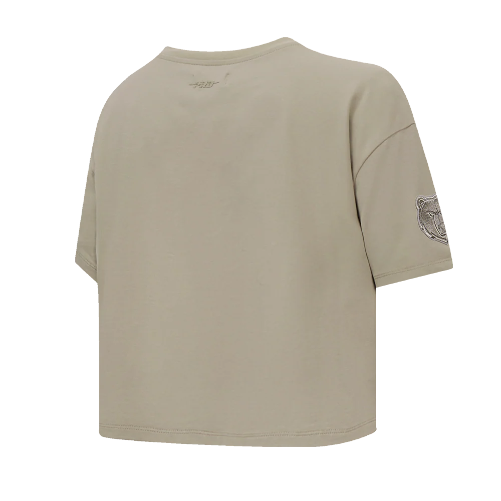 NBA MEMPHIS GRIZZLIES NEUTRAL WOMEN'S BOXY TEE (TAUPE) - Image 6