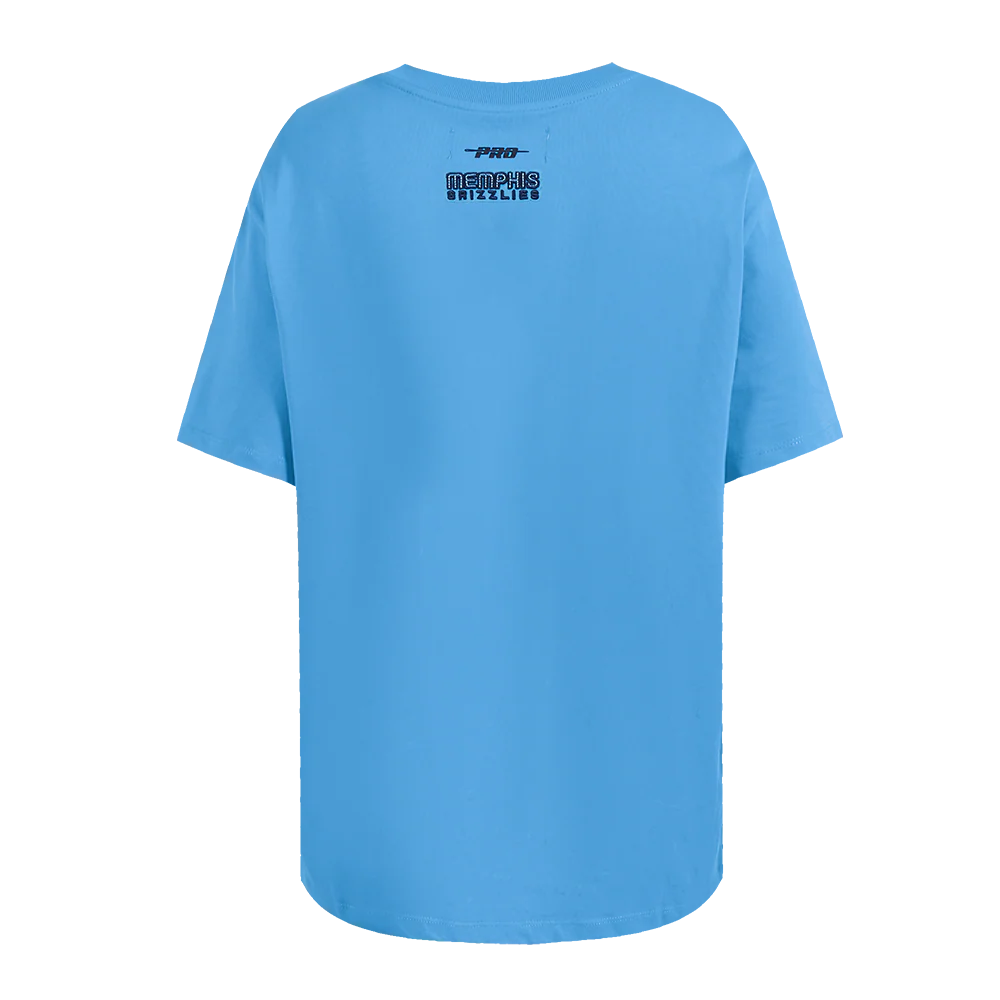 NBA MEMPHIS GRIZZLIES SCRIPT TAIL WOMEN'S BOYFRIEND TEE (UNIVERSITY BLUE) - Image 4