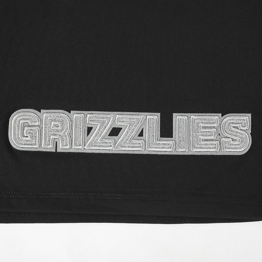 NBA MEMPHIS GRIZZLIES REVERSE FRENCH TERRY WOMEN'S SINGLE JERSEY BOXY TEE (BLACK) - Image 8