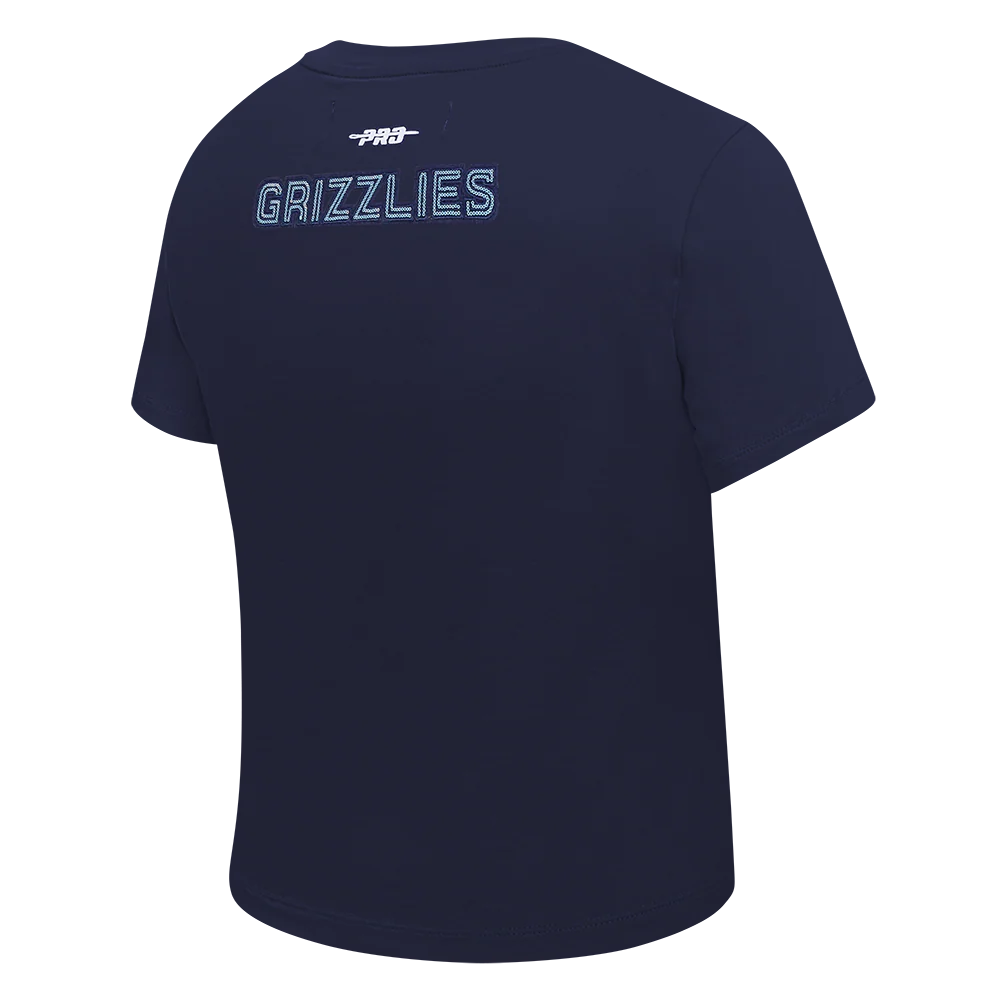 NBA MEMPHIS GRIZZLIES GAME DAY CLASSICS WOMEN'S SINGLE JERSEY BABY DOLL TEE (MIDNIGHT NAVY) - Image 4