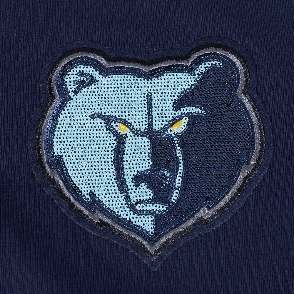 NBA MEMPHIS GRIZZLIES GAME DAY CLASSICS WOMEN'S SINGLE JERSEY BABY DOLL TEE (MIDNIGHT NAVY) - Image 5