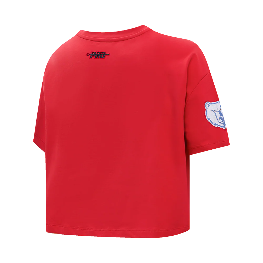 NBA MEMPHIS GRIZZLIES CITY EDITION 24-25 WOMEN'S SJ BOXY TEE (RED) - Image 4
