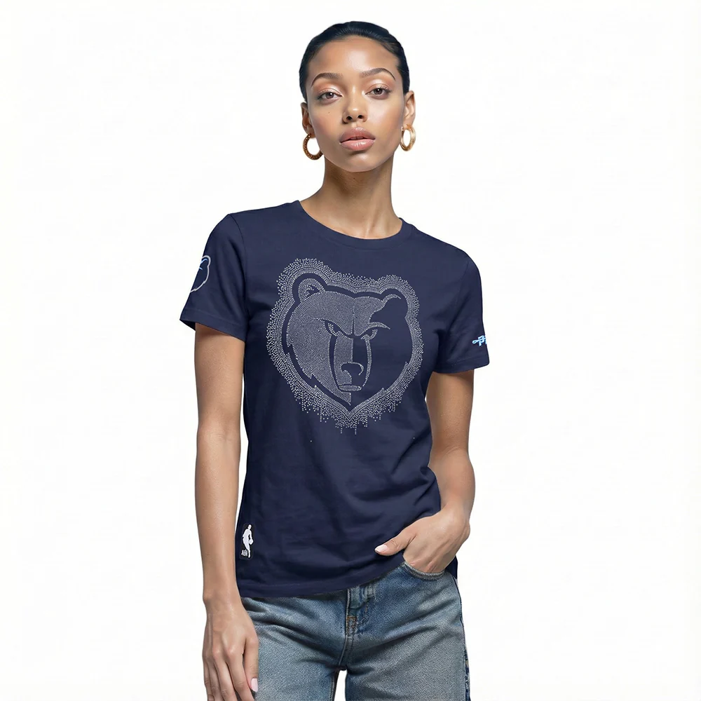 NBA MEMPHIS GRIZZLIES LEGACY WOMEN'S SJ SLIM FIT TEE (MIDNIGHT NAVY)