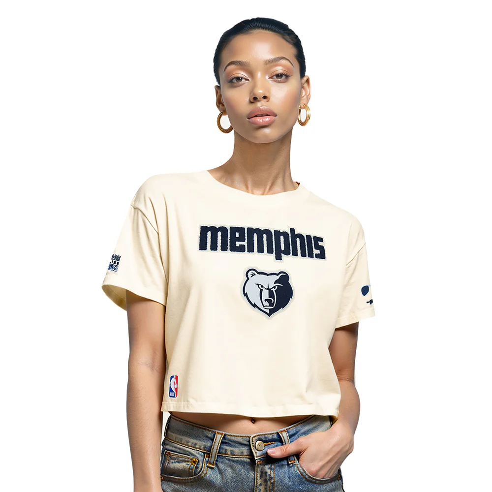 NBA MEMPHIS GRIZZLIES CITY EDITION 25-26 WOMEN'S SJ BOXY TEE (EGGSHELL)