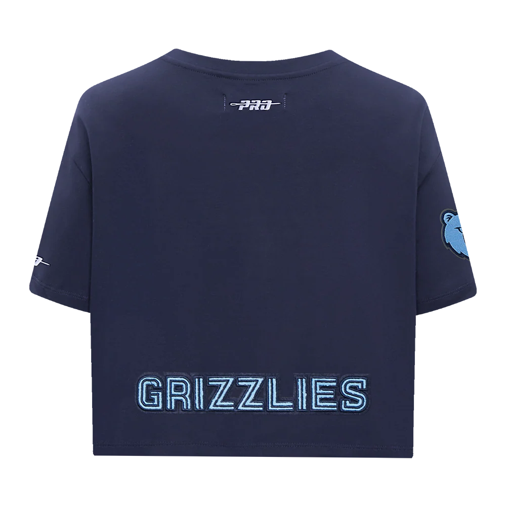 NBA MEMPHIS GRIZZLIES JA MORANT #12 CLASSIC PNN WOMEN'S SJ BOXY TEE (MIDNIGHT NAVY) - Image 5