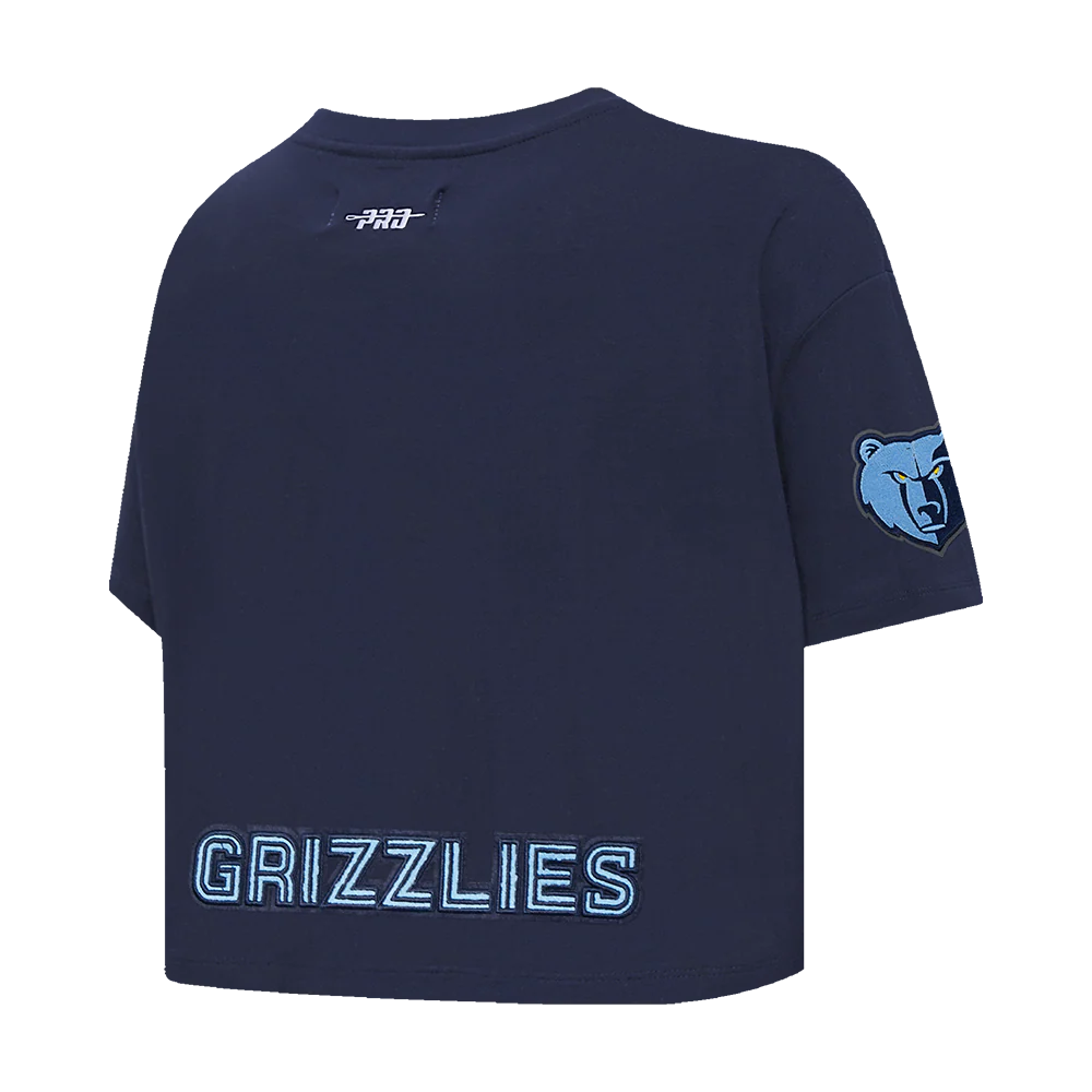 NBA MEMPHIS GRIZZLIES JA MORANT #12 CLASSIC PNN WOMEN'S SJ BOXY TEE (MIDNIGHT NAVY) - Image 6