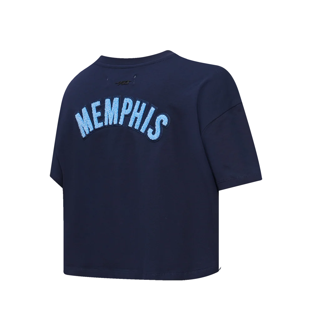 NBA MEMPHIS GRIZZLIES CLASSIC WOMEN'S BOXY TEE (MIDNIGHT NAVY) - Image 4