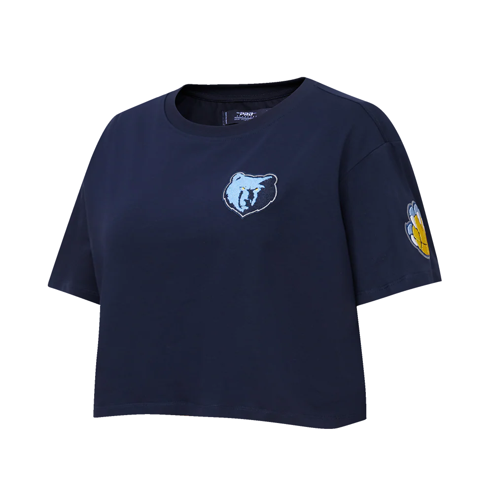 NBA MEMPHIS GRIZZLIES CLASSIC WOMEN'S BOXY TEE (MIDNIGHT NAVY) - Image 6