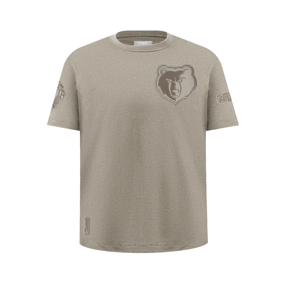 NBA MEMPHIS GRIZZLIES NEUTRAL BIG BOYS SINGLE JERSEY TEE (TAUPE) - Image 3