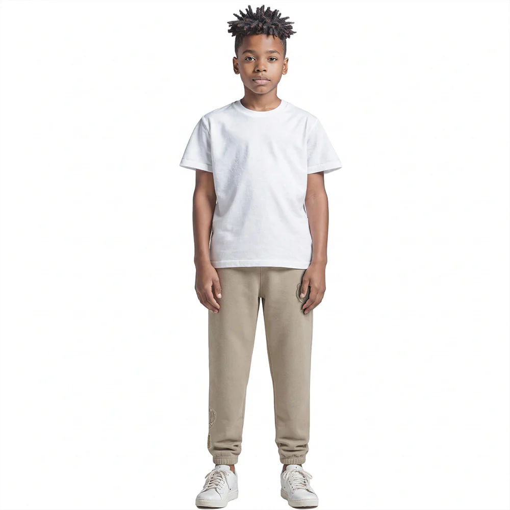 NBA MEMPHIS GRIZZLIES NEUTRAL BIG BOYS FLC SWEATPANT (TAUPE) - Image 3