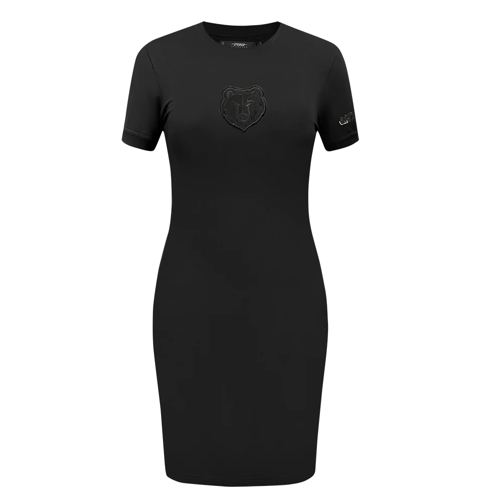 NBA MEMPHIS GRIZZLIES TRIPLE BLACK WOMEN'S BODY CON DRESS (TRIPLE BLACK)