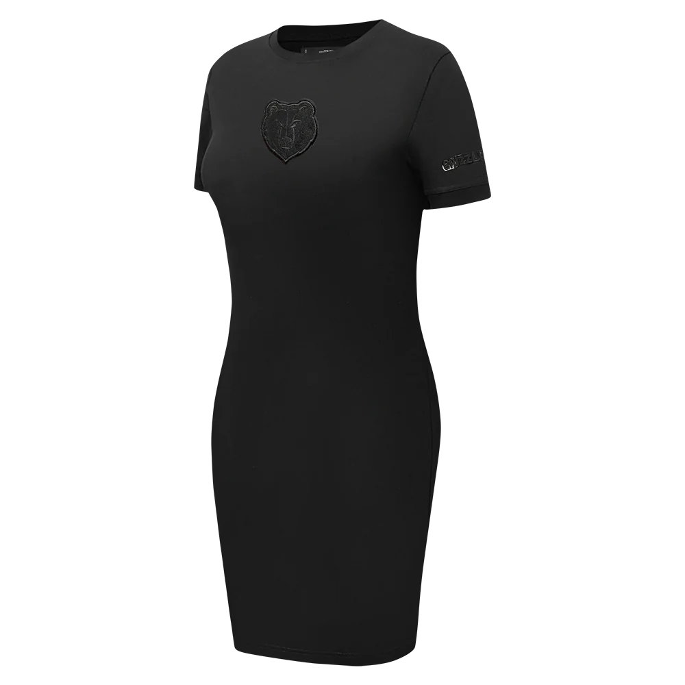 NBA MEMPHIS GRIZZLIES TRIPLE BLACK WOMEN'S BODY CON DRESS (TRIPLE BLACK) - Image 2