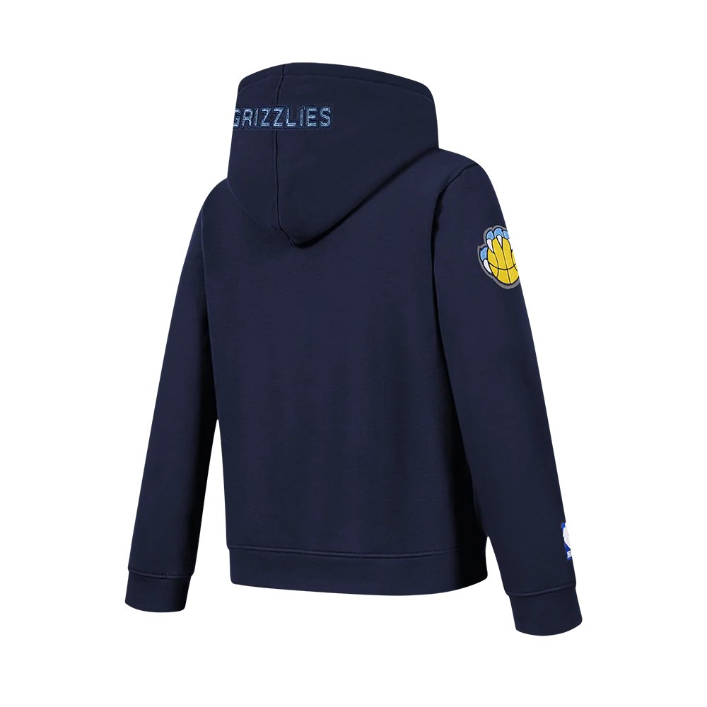 NBA MEMPHIS GRIZZLIES CLASSIC BIG BOYS FLC FZ PO HOODIE (MIDNIGHT NAVY) - Image 4