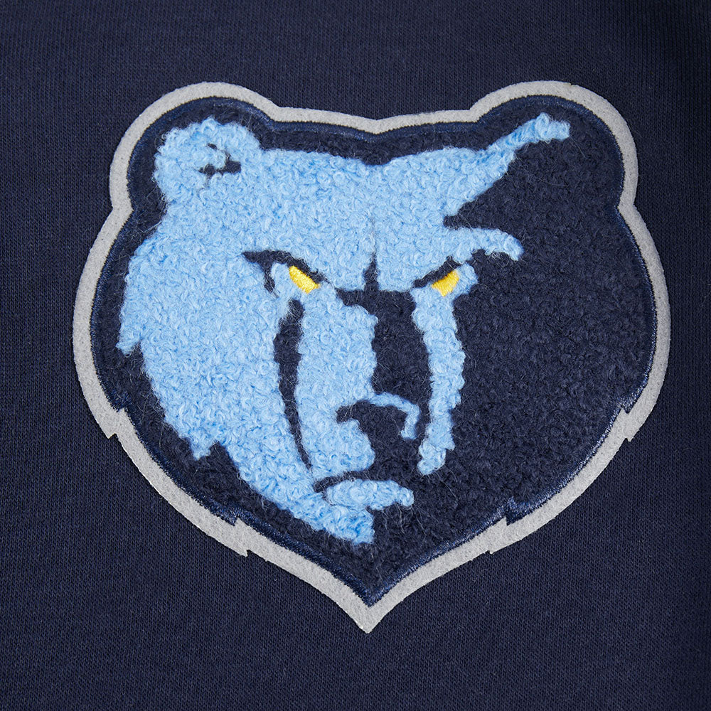 NBA MEMPHIS GRIZZLIES CLASSIC BIG BOYS FLC FZ PO HOODIE (MIDNIGHT NAVY) - Image 7