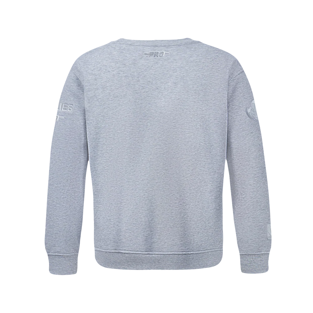 NBA MEMPHIS GRIZZLIES NEUTRAL BIG BOYS FLC CREWNECK (DARK HEATHER GRAY) - Image 3