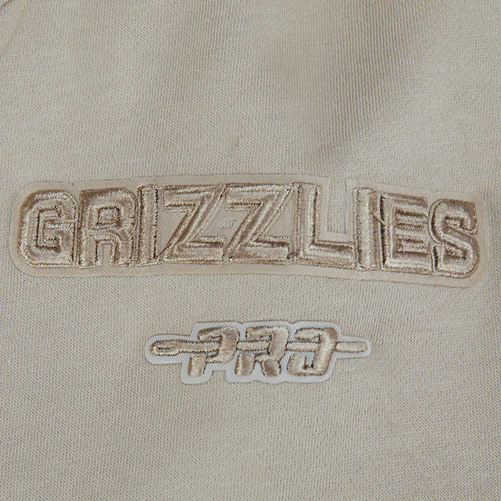 NBA MEMPHIS GRIZZLIES NEUTRAL BIG BOYS FLEECE CREWNECK (TAUPE) - Image 5