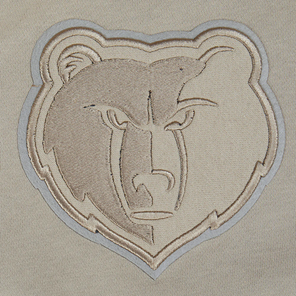 NBA MEMPHIS GRIZZLIES NEUTRAL BIG BOYS FLEECE CREWNECK (TAUPE) - Image 7