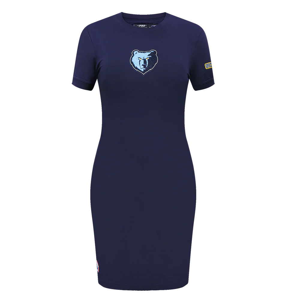 NBA MEMPHIS GRIZZLIES CLASSIC WOMEN'S BODYCON DRESS (MIDNIGHT NAVY)