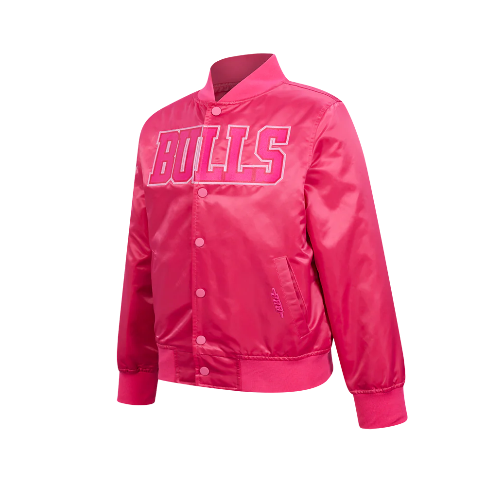 NBA MEMPHIS GRIZZLIES TRIPLE PINK BIG GIRLS SATIN JACKET (BEETROOT PURPLE) - Image 2