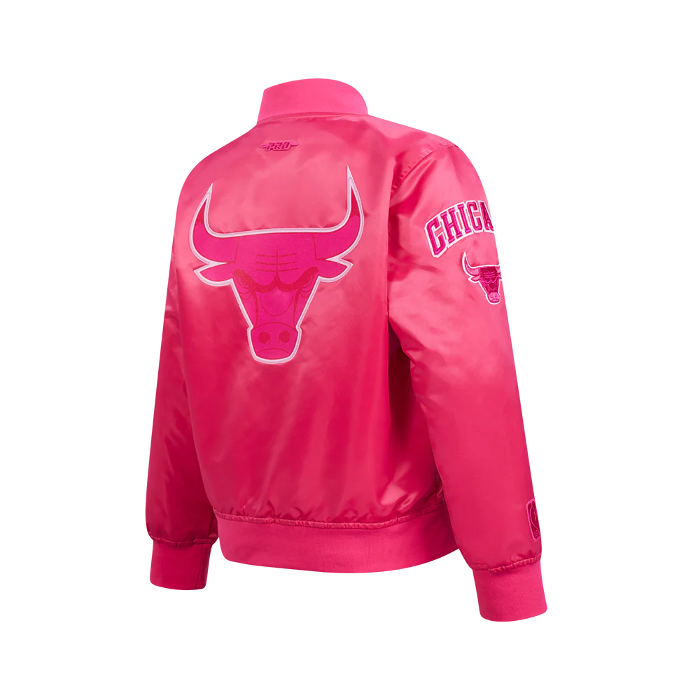 NBA MEMPHIS GRIZZLIES TRIPLE PINK BIG GIRLS SATIN JACKET (BEETROOT PURPLE) - Image 4
