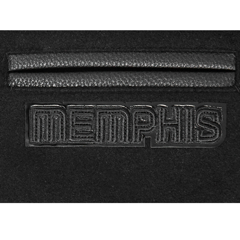 NBA MEMPHIS GRIZZLIES TRIPLE BLACK BIG BOYS WOOL VARSITY JACKET (JET BLACK) - Image 7
