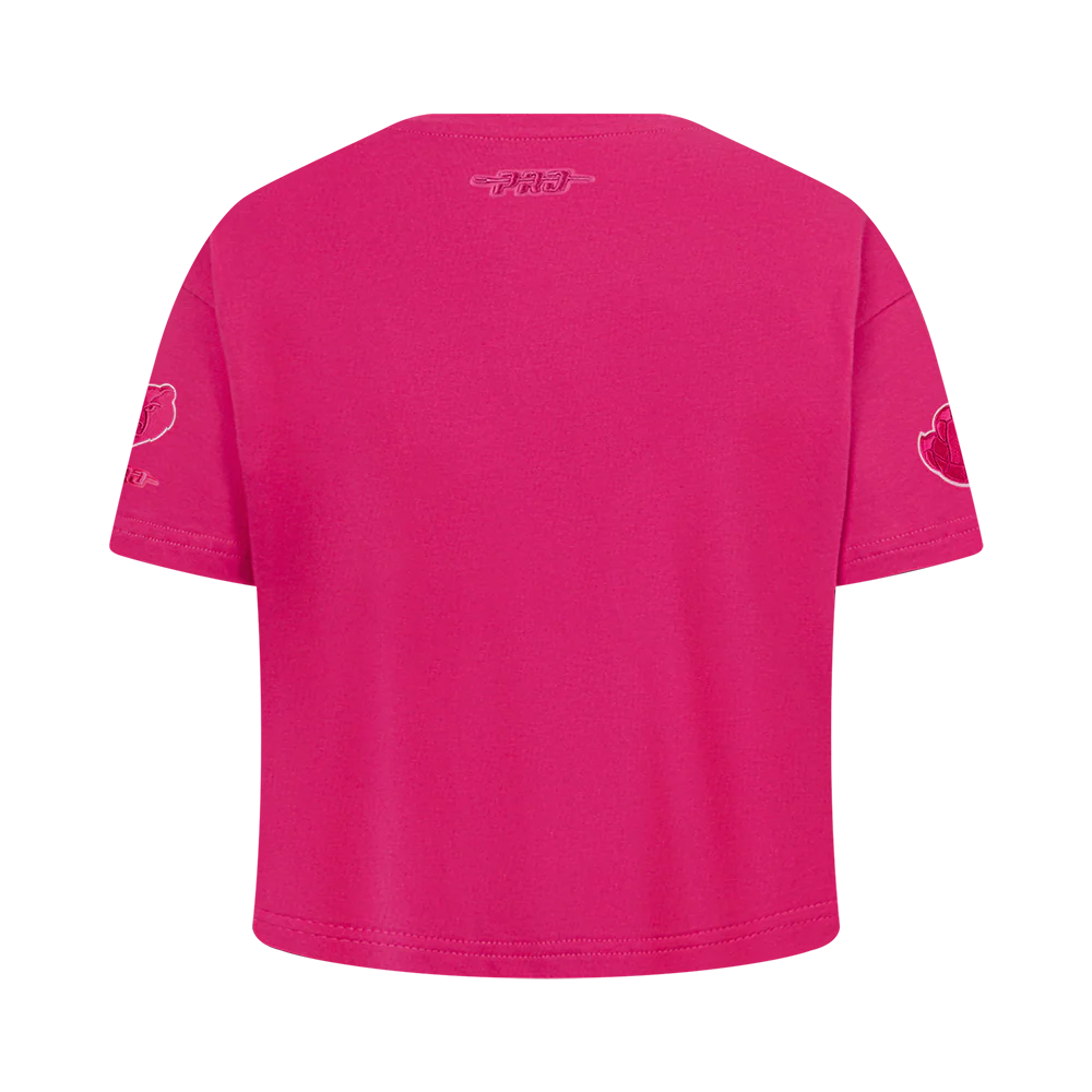 NBA MEMPHIS GRIZZLIES TRIPLE PINK BIG GIRLS SHORT SLEEVE BOXY TEE (BEETROOT PURPLE) - Image 3