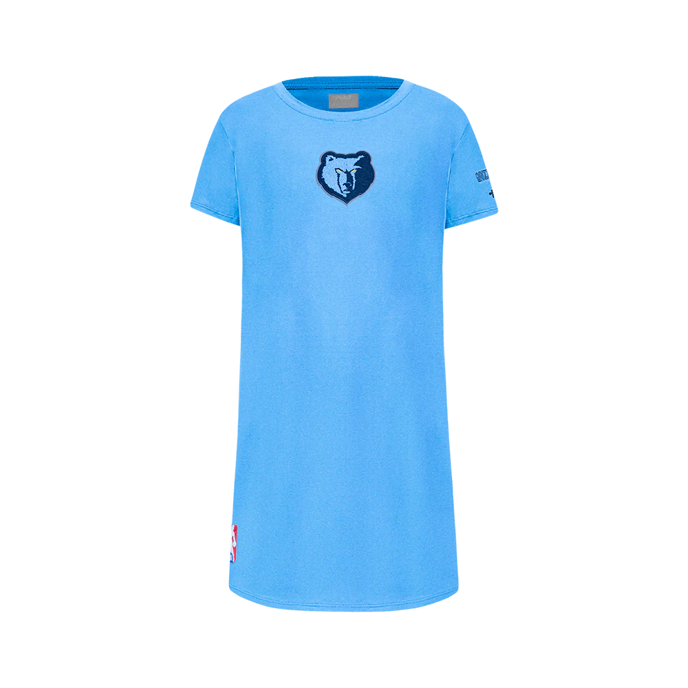 NBA MEMPHIS GRIZZLIES CLASSIC BIG GIRLS TEE DRESS (UNIVERSITY BLUE)