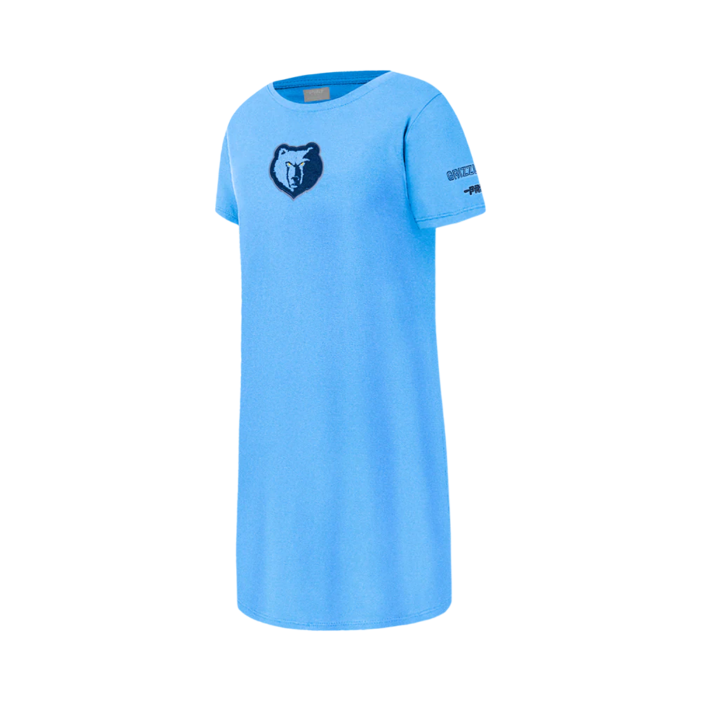 NBA MEMPHIS GRIZZLIES CLASSIC BIG GIRLS TEE DRESS (UNIVERSITY BLUE) - Image 2