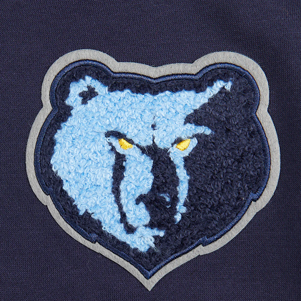 NBA MEMPHIS GRIZZLIES CLASSIC BIG GIRLS  FLEECE FULL ZIP HOODIE (MIDNIGHT NAVY) - Image 6