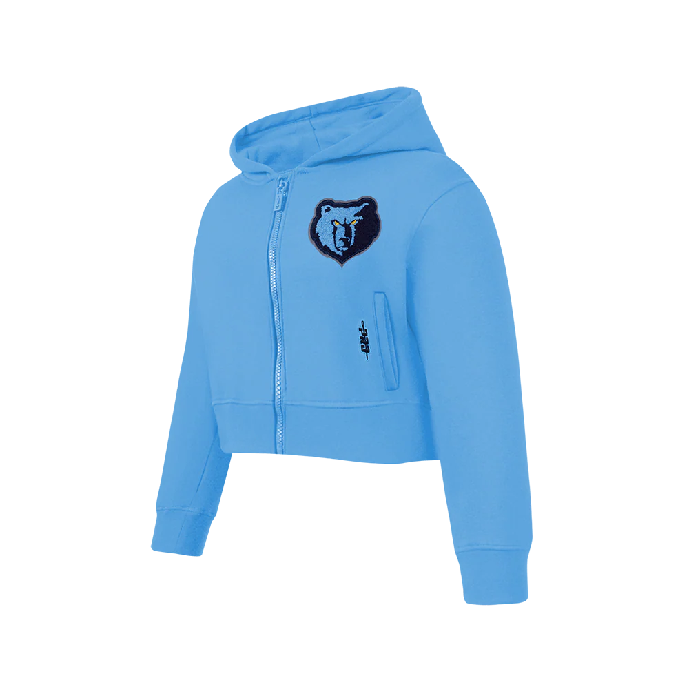 NBA MEMPHIS GRIZZLIES CLASSIC BIG GIRLS FLC FZ HOODIE (UNIVERSITY BLUE) - Image 2