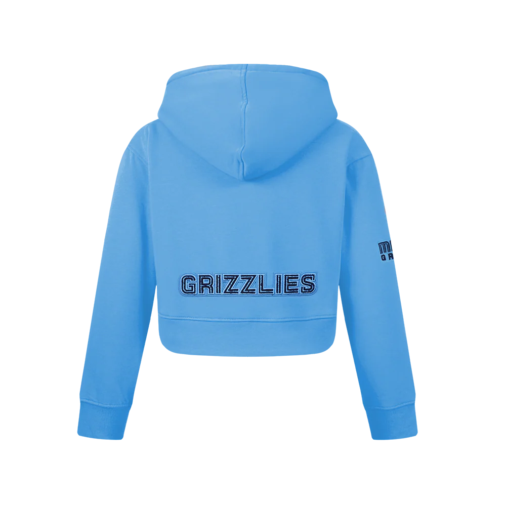 NBA MEMPHIS GRIZZLIES CLASSIC BIG GIRLS FLC FZ HOODIE (UNIVERSITY BLUE) - Image 3
