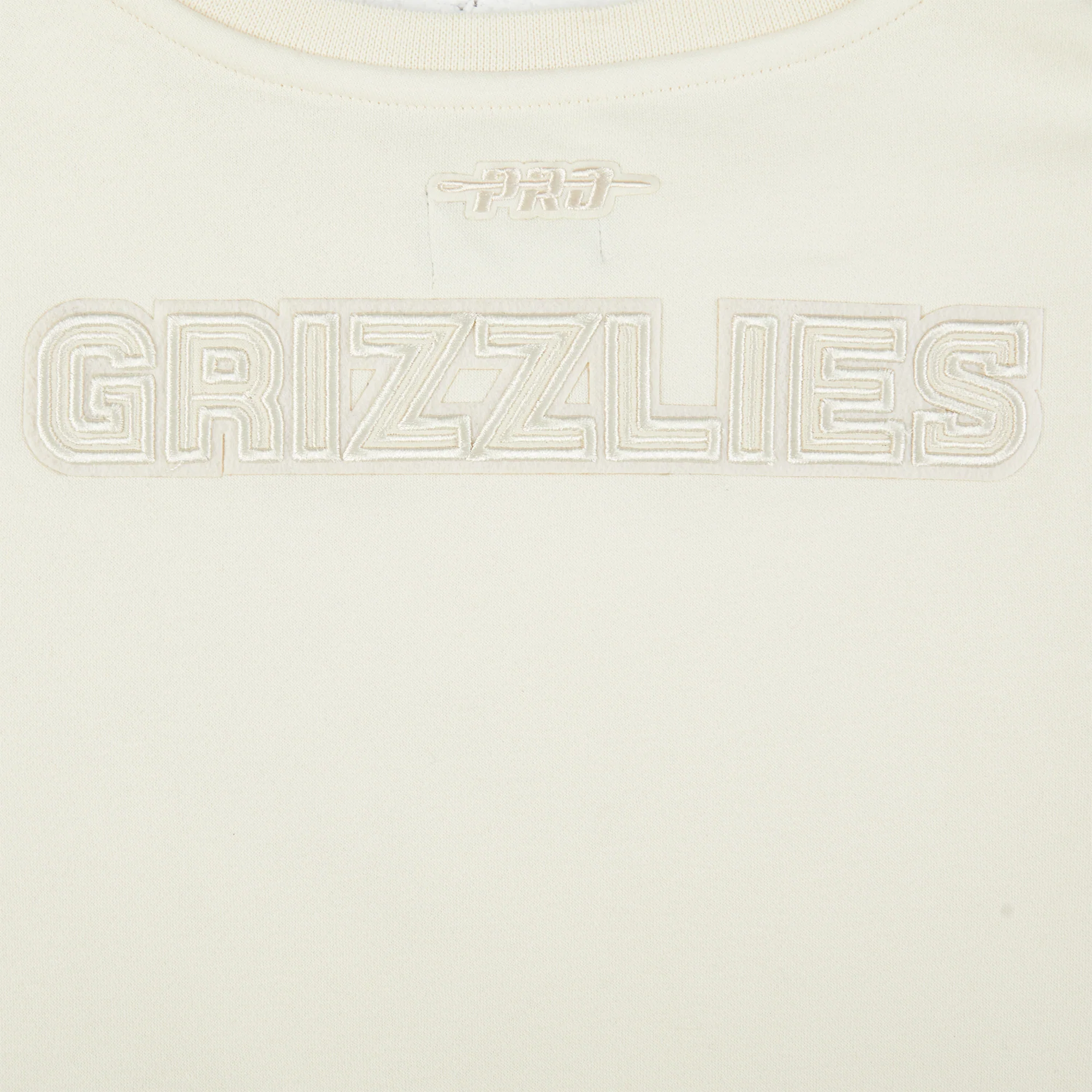 NBA MEMPHIS GRIZZLIES NEUTRAL BIG GIRLS  FLEECE CREWNECK (EGGSHELL) - Image 6