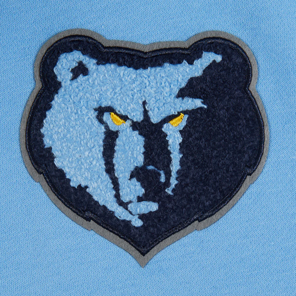 NBA MEMPHIS GRIZZLIES RETRO CLASSIC BIG GIRLS RIB FLEECE PULLOVER HOODIE (UNIVERSITY BLUE) - Image 6