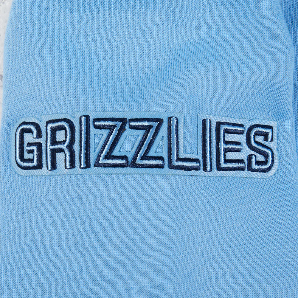 NBA MEMPHIS GRIZZLIES RETRO CLASSIC BIG GIRLS RIB FLEECE PULLOVER HOODIE (UNIVERSITY BLUE) - Image 7
