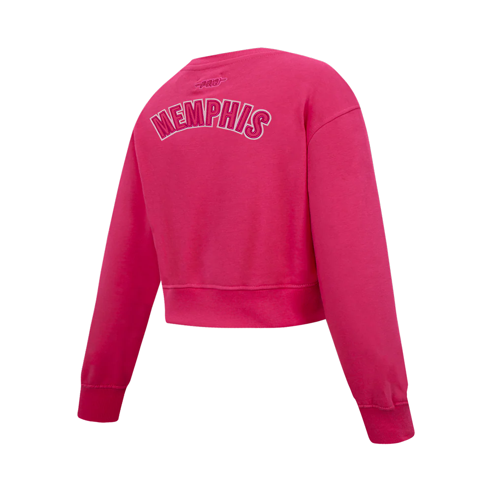 NBA MEMPHIS GRIZZLIES TRIPLE PINK BIG GIRLS FLEECE CREWNECK (BEETROOT PURPLE) - Image 10