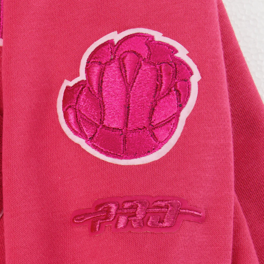 NBA MEMPHIS GRIZZLIES TRIPLE PINK BIG GIRLS FLEECE CREWNECK (BEETROOT PURPLE) - Image 4