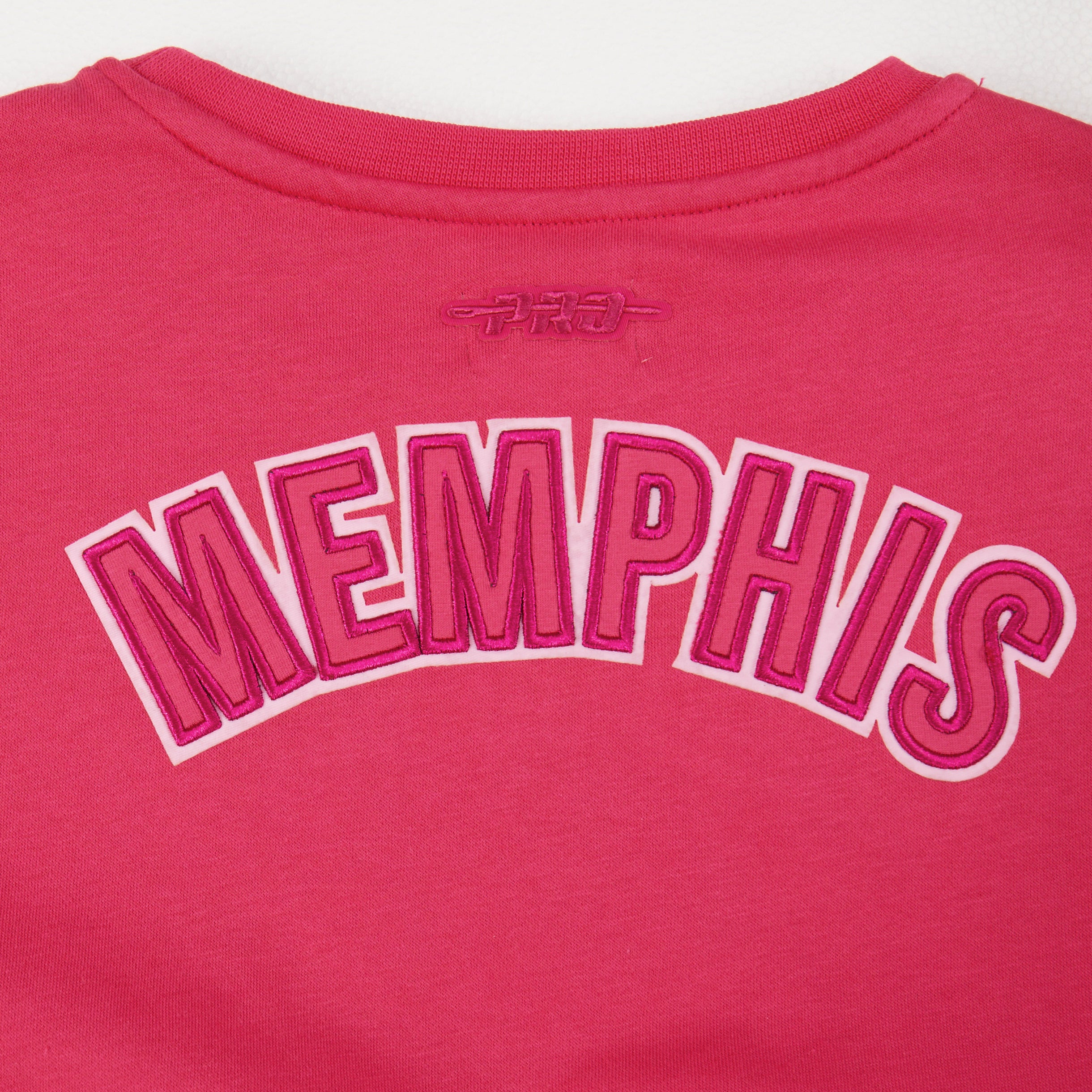 NBA MEMPHIS GRIZZLIES TRIPLE PINK BIG GIRLS FLEECE CREWNECK (BEETROOT PURPLE) - Image 5