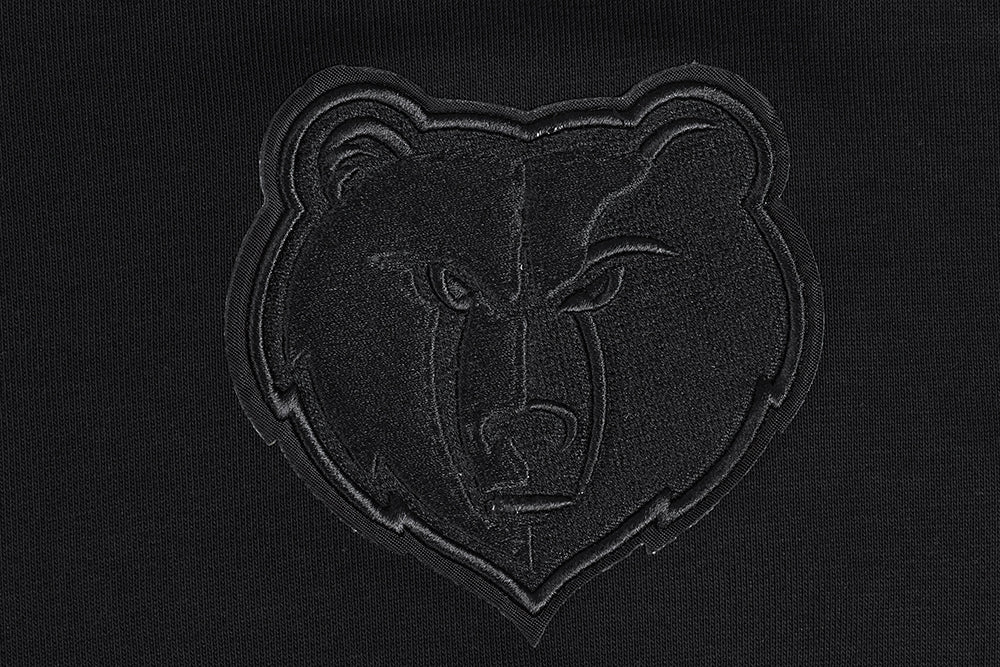 NBA MEMPHIS GRIZZLIES NEUTRAL WOMEN'S CROPPED PULLOVER HOODIE (BLACK) - Image 5