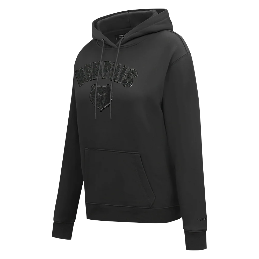 NBA MEMPHIS GRIZZLIES TRIPLE BLACK WOMEN'S FLC PO HOODIE (TRIPLE BLACK WOMEN'S) - Image 4