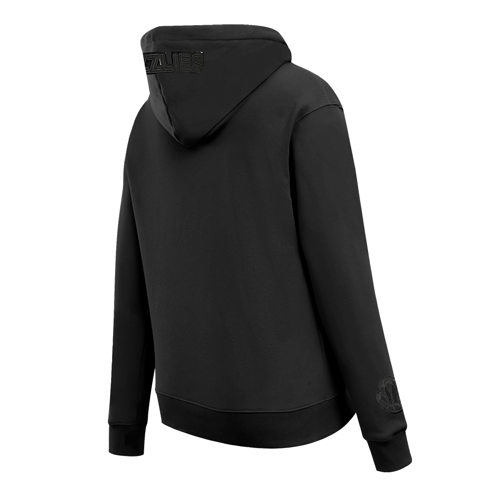 NBA MEMPHIS GRIZZLIES TRIPLE BLACK WOMEN'S FLC PO HOODIE (TRIPLE BLACK WOMEN'S) - Image 6
