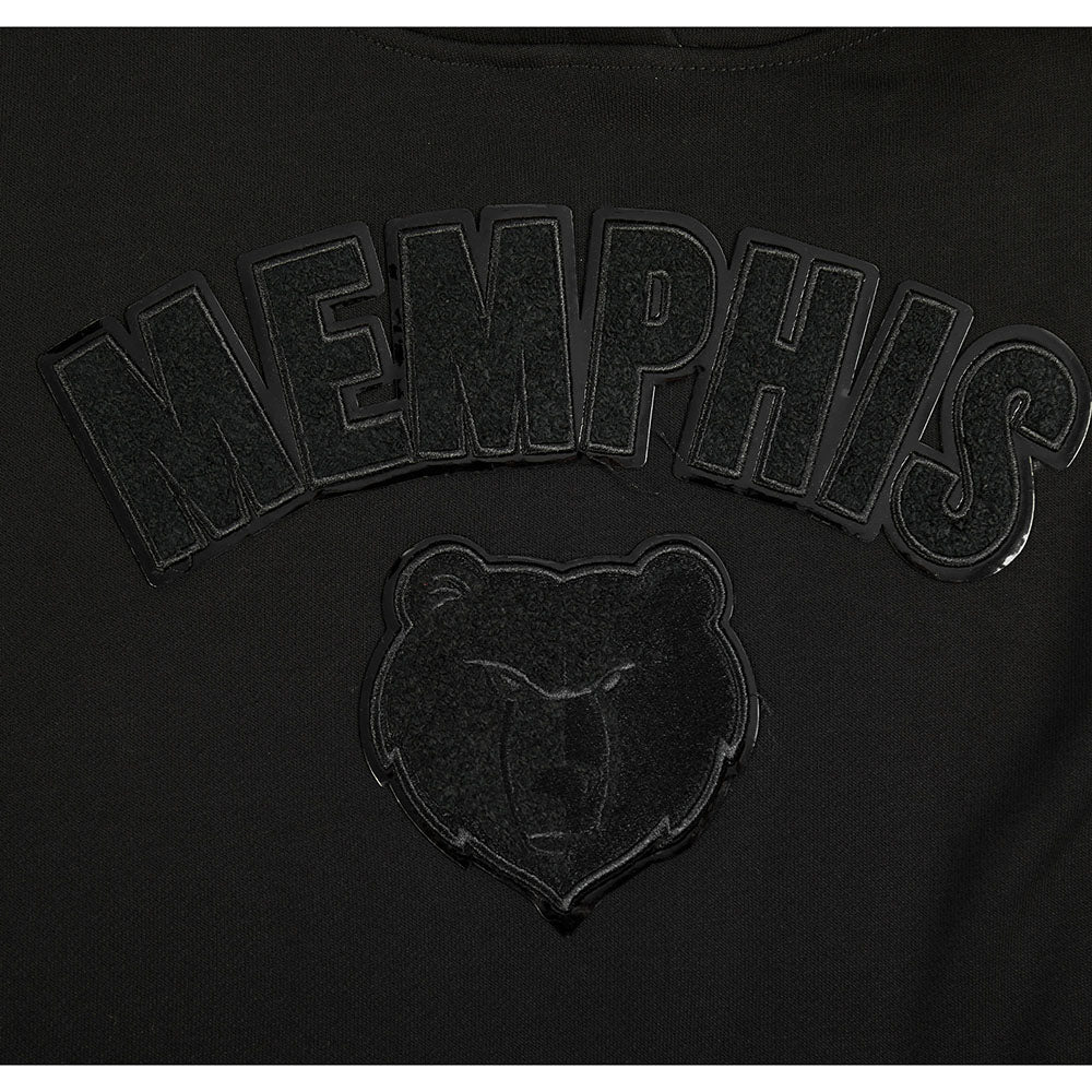 NBA MEMPHIS GRIZZLIES TRIPLE BLACK WOMEN'S FLC PO HOODIE (TRIPLE BLACK WOMEN'S) - Image 9