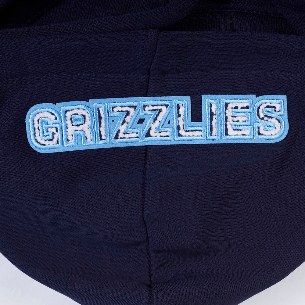 NBA MEMPHIS GRIZZLIES MASHUP WOMEN'S RIB CROPPED PULLOVER HOODIE (MIDNIGHT NAVY) - Image 7
