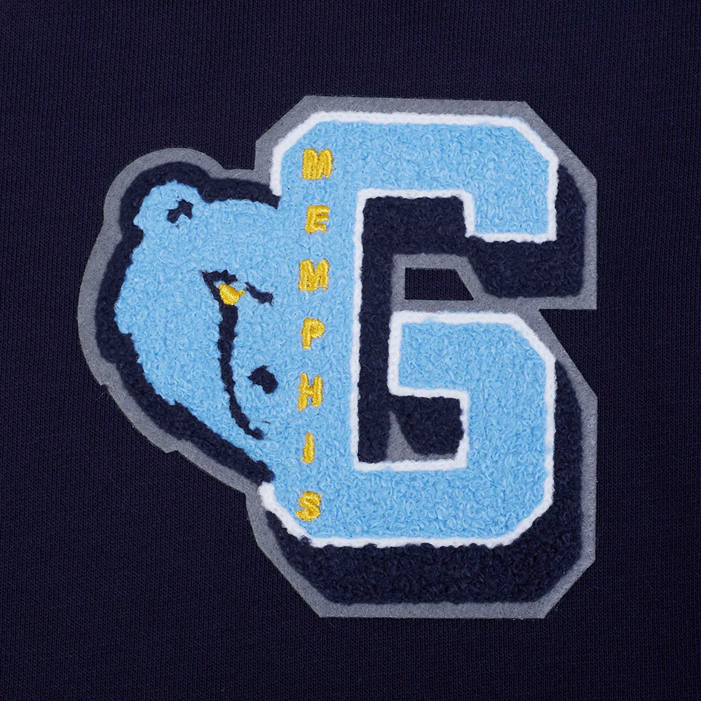 NBA MEMPHIS GRIZZLIES MASHUP WOMEN'S RIB CROPPED PULLOVER HOODIE (MIDNIGHT NAVY) - Image 8