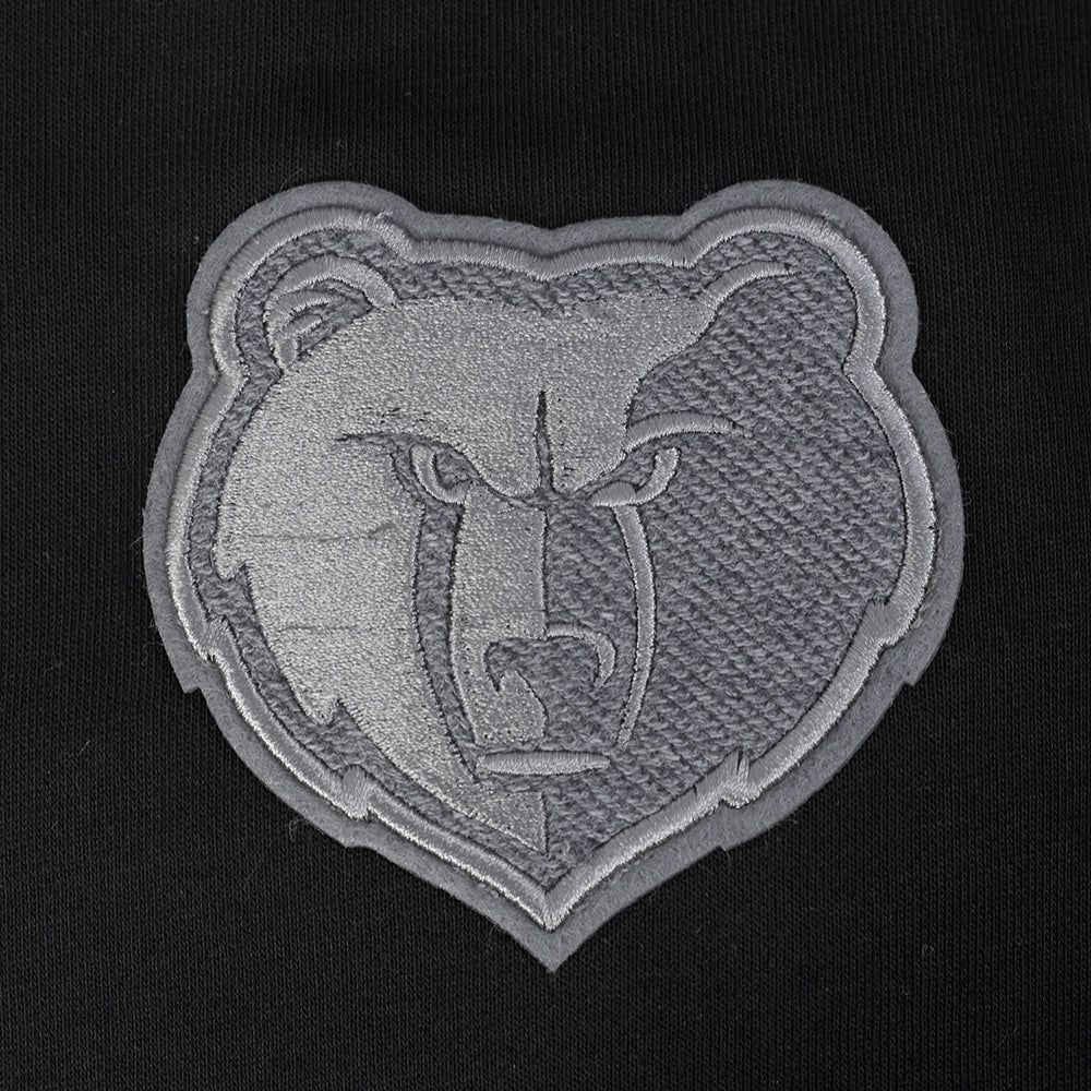 NBA MEMPHIS GRIZZLIES REVERSE FRENCH TERRY WOMEN'S FLEECE CREWNECK (BLACK) - Image 7