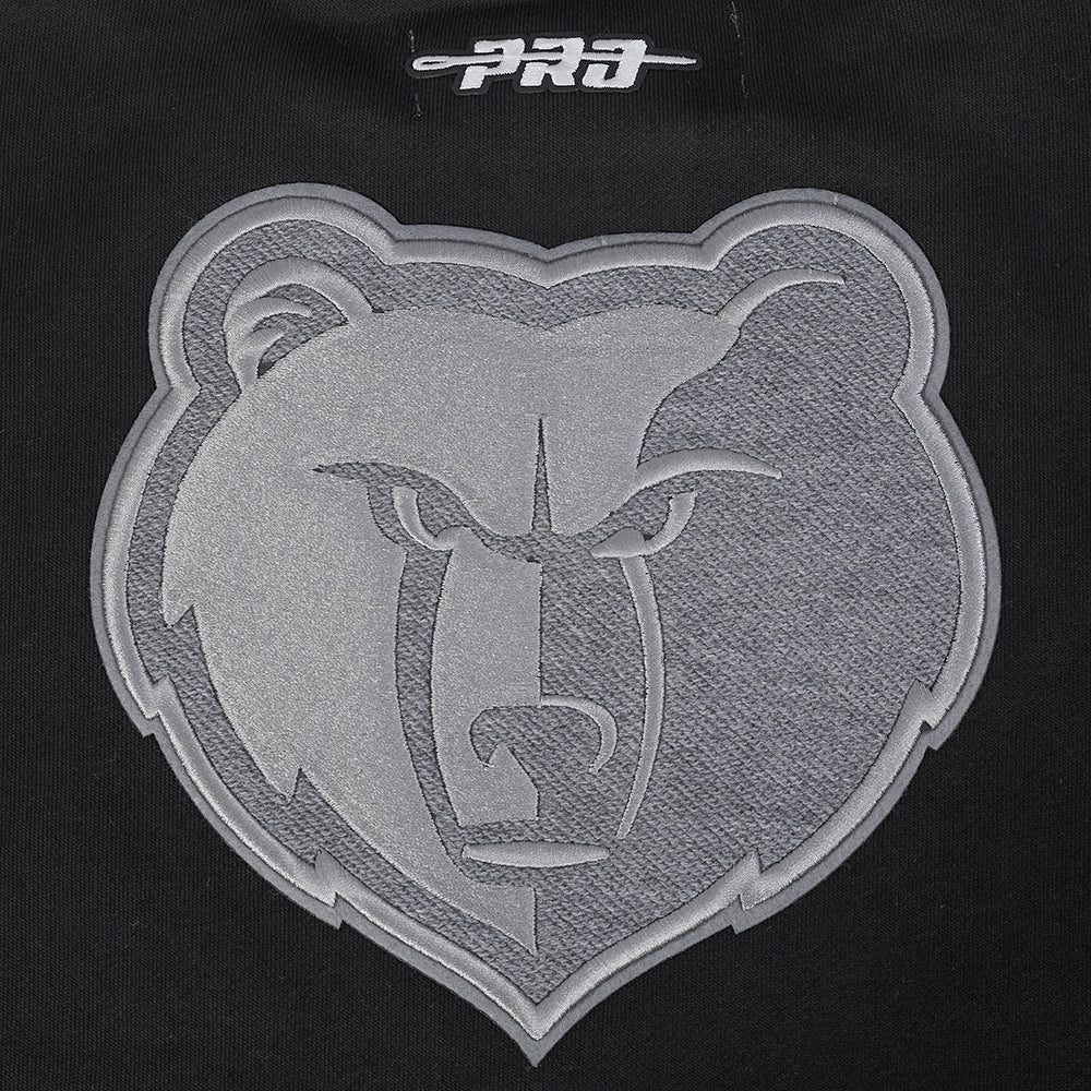 NBA MEMPHIS GRIZZLIES REVERSE FRENCH TERRY WOMEN'S FLEECE CREWNECK (BLACK) - Image 8