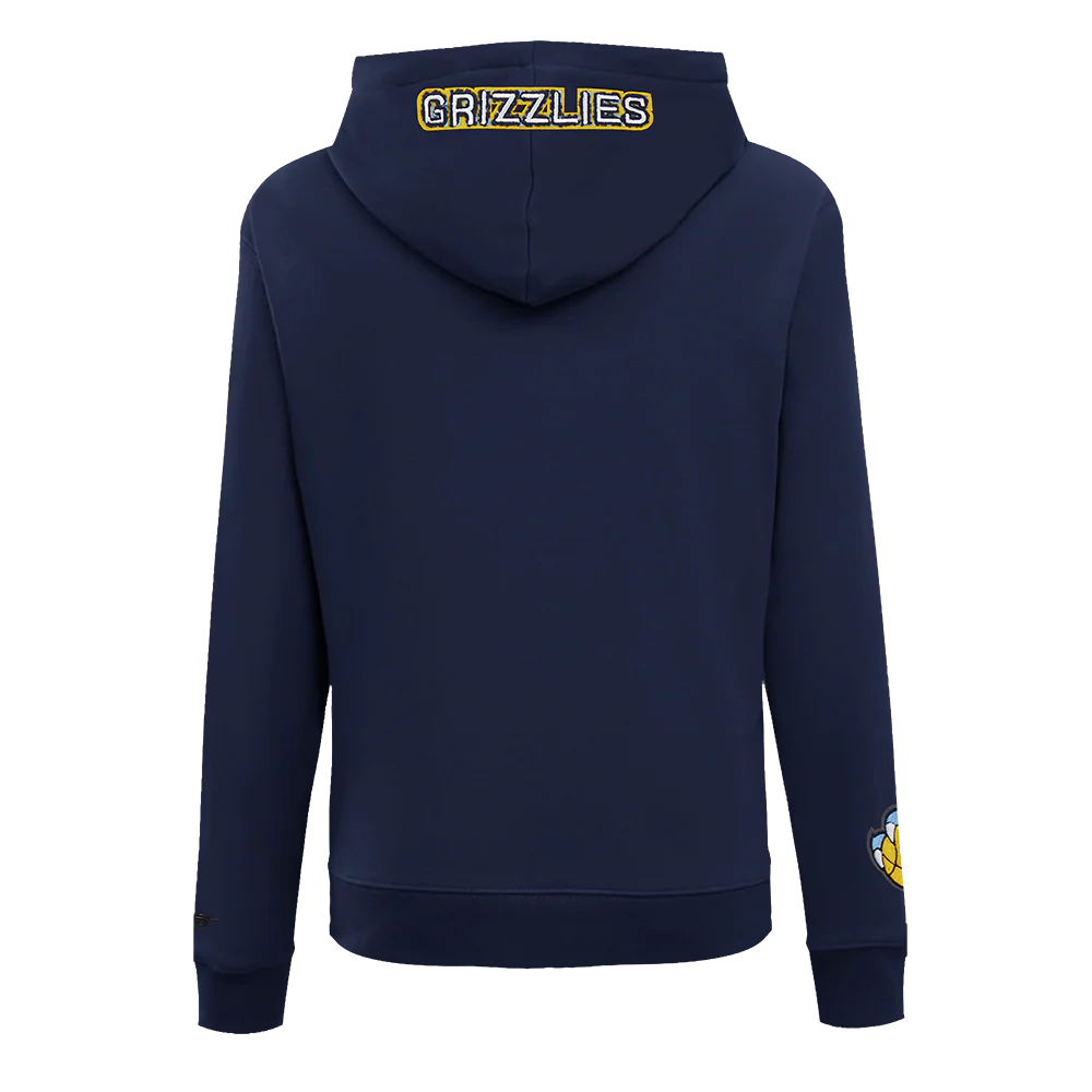 NBA MEMPHIS GRIZZLIES CLASSIC WOMEN'S FLEECE PULLOVER HOODIE (MIDNIGHT NAVY) - Image 3