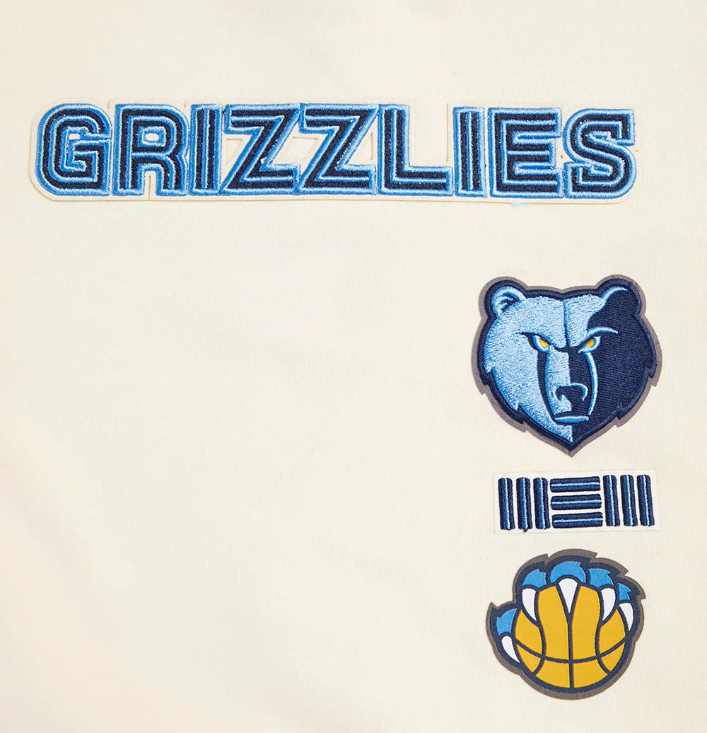 NBA MEMPHIS GRIZZLIES RETRO CLASSIC WOMEN'S RIB CREWNECK (EGGSHELL/UNIVERSITY BLUE) - Image 6