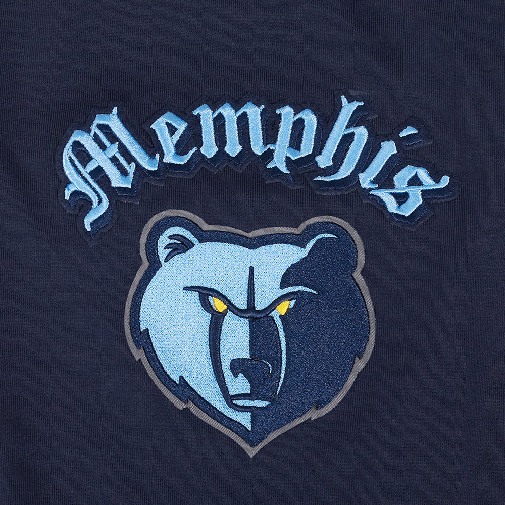 NBA MEMPHIS GRIZZLIES OLD ENGLISH WOMEN'S HW JERSEY LEGGING (MIDNIGHT NAVY) - Image 6