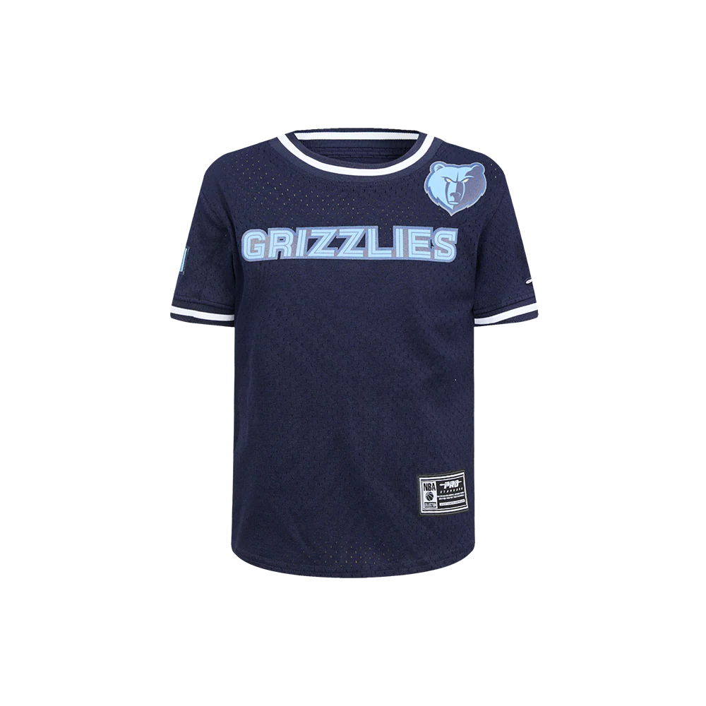 NBA MEMPHIS GRIZZLIES CLASSIC LITTLE BOYS SHORT SLEEVE MESH TEE (MIDNIGHT NAVY)