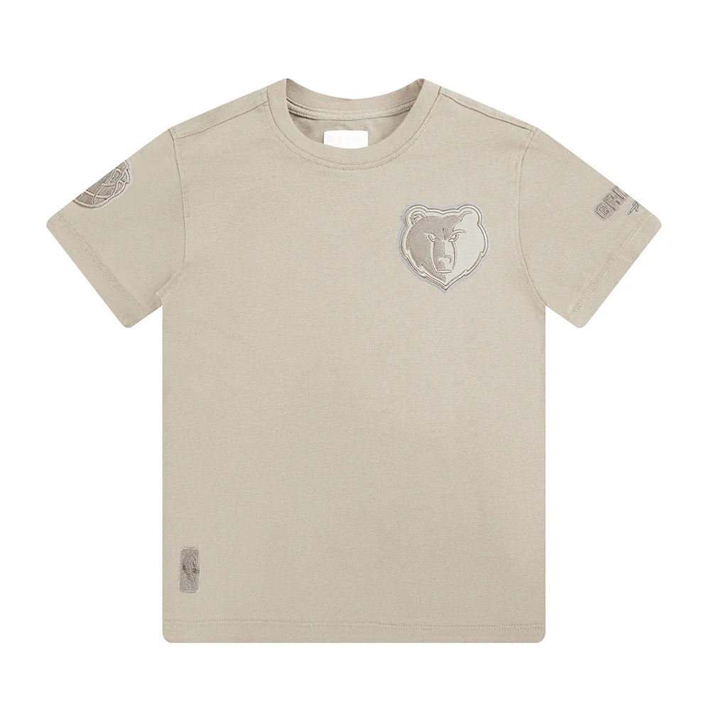 NBA MEMPHIS GRIZZLIES NEUTRAL LITTLE BOYS SHORT SLEEVE TEE (TAUPE) - Image 3